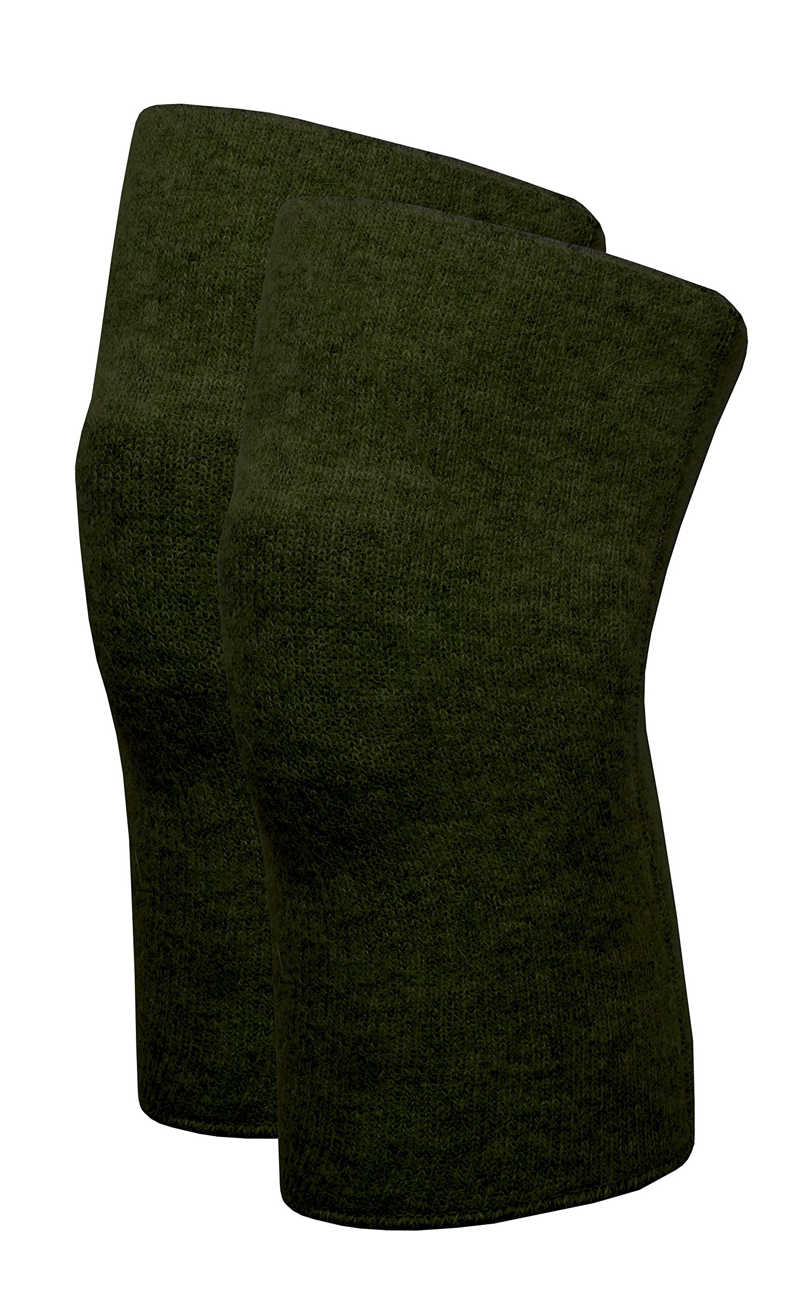 Angora Kniewärmer von wobera, schwere Ausführung 50% Angora (Gr. M, Farbe: jägergrün)