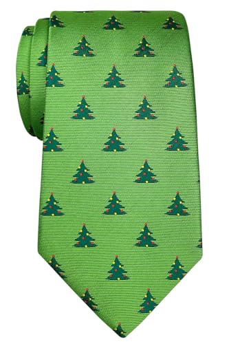Retreez Herren Gewebte Weihnachten Krawatte Weihnachtsbaum 8 cm - grün,