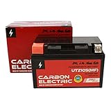 Carbon Electric YTZ10S MF Gel Batterie 12 V 10 Ah UTZ10S MF Wartungsfrei Versiegelt Motorrad Roller Motorradbatterie Rollerbatterie