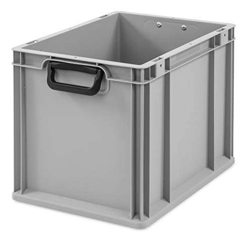 aidB Transportbox NextGen Portable Duo Eurobox mit handlichen Koffergriffen 400x300x320 mm, Transportkoffer mit Griffen