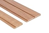 Saunainter Profilholz Thermo-Espe Klasse A Nut-Feder STP 15x90mm 1800mm 6Stk Baumaterial für Sauna und Innenräume