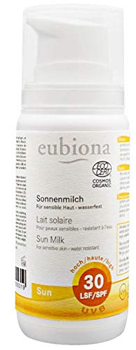 Eubiona Sonnenmilch für sensible Haut, wasserfest, LSF 30, 4 x 100ml