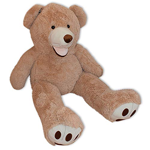 TE-Trend XXL Teddybär Big Teddy Bear Riesen Kuscheltier Plüschbär 160 cm Riesen Teddybär Plüsch Bär Hellbraun Braun