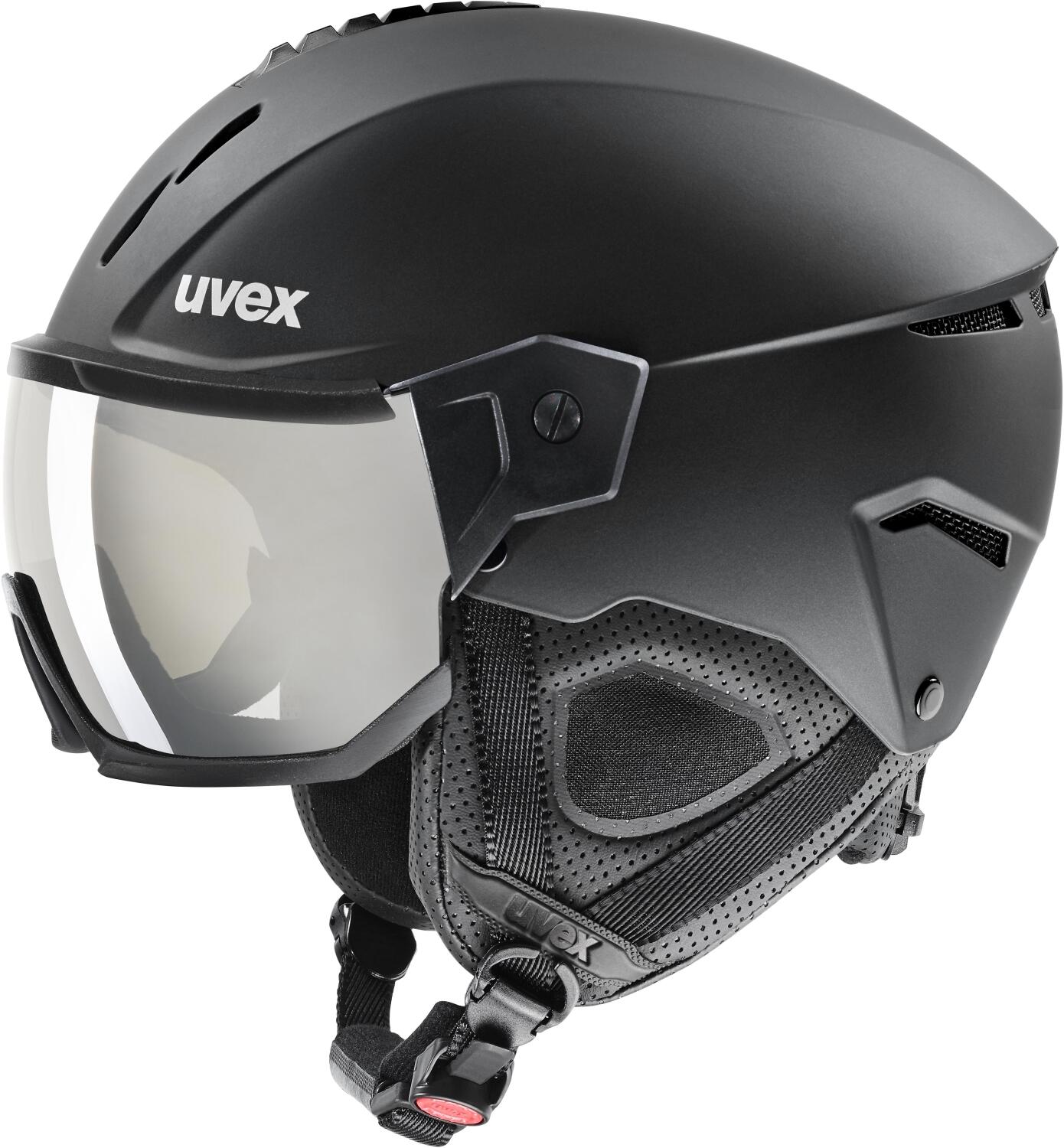 uvex Unisex – Erwachsene Instinct Visor Skihelm, Black mat, 60-62 cm