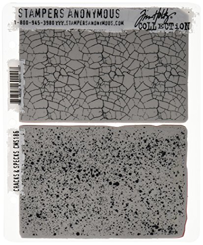 Tim Holtz Cling Rubber Stamp Set 7"X8.5"-Cracks & Specks
