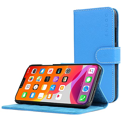 Snugg Handyhülle iPhone 14 – Stoßfeste Schutzhülle etui aus Leder mit Kartenfächer und Ständer – iPhone 14 klapphülle