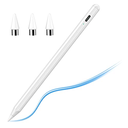 TiMOVO Stylus Stift Kompatibel mit Apple iPad/Pro/Air/Mini/iPhone/Android Phones/Tablets, Hohe Empfindlichkeit Touchscreen Stift mit Stiftspitze ipad Stift für iOS & Android Schreiben & Zeichnen, Weiß