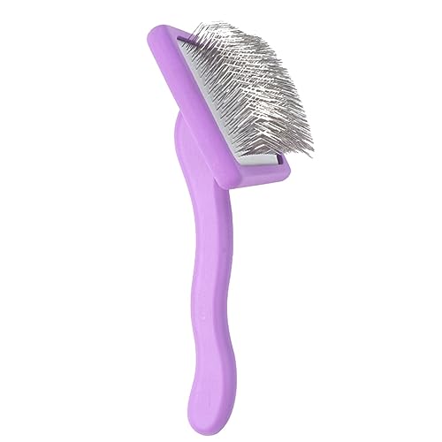 CRAKES Pet Slicker Brush Slicker Brush for Remove Loose Hair, Tangles, Knots Best Grooming Brush for Professional Pet Dog Comb Purple
