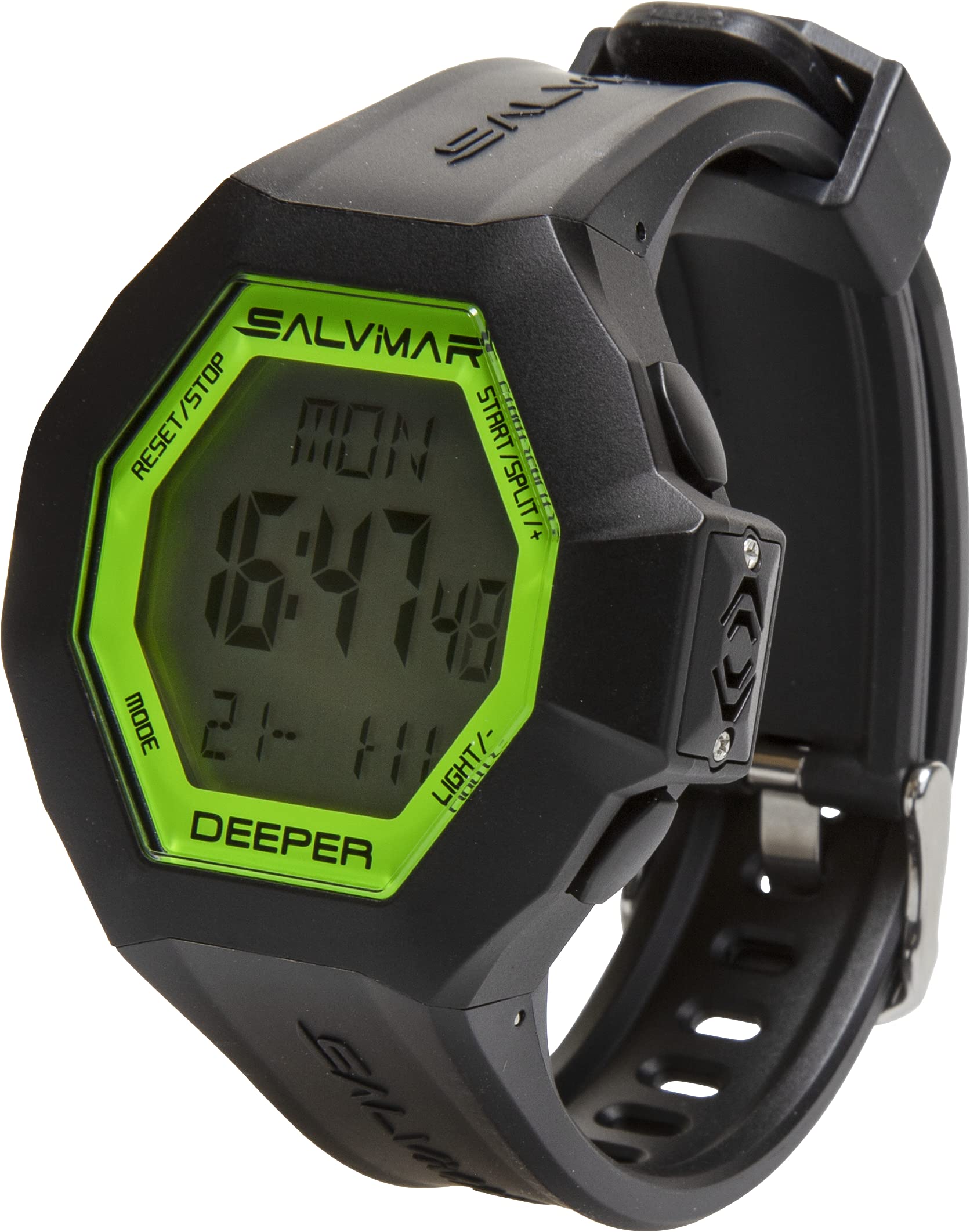 SALVIMAR Unisex – Erwachsene Deeper Tiefenmesser-Uhr, Schwarz, Einheitsgröße