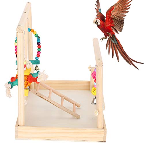 Asixxsix Birds Standing Stick, Indoor Parrot Playground, Holz Spielen für das Training von Birds Standing