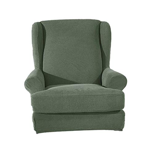 Tubayia Ohrensessel Husse Schonbezug Elastische Sofaüberwurf Bezug Überzug für Ohrensessel (Grün)
