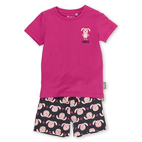 Sigikid Mädchen Pyjama Pyjamaset, pink/kurz/Hase, 98