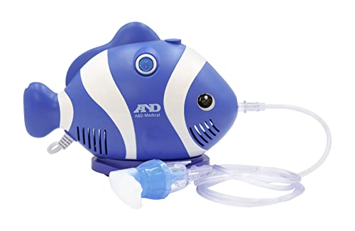 A&D Medical UN-014 Inhalator, Kompressor Vernebler mit Mundstück und Maske für Erwachsene und Kinder, bei Erkältungen oder Asthma mit extra viel Zubehör und langem Schlauch