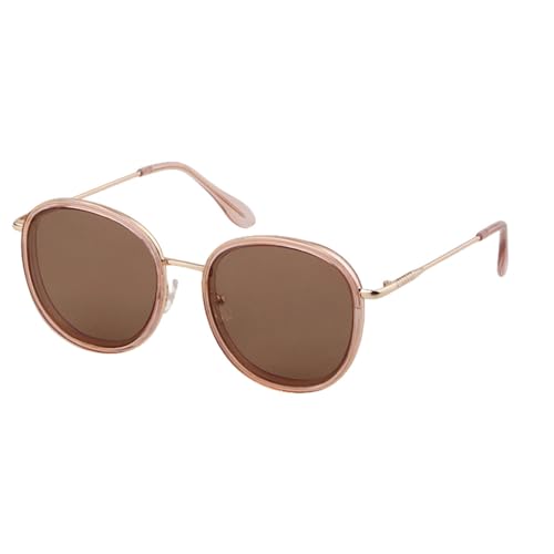MUTYNE Modische runde Sonnenbrille für Damen und Herren, grüne Süßigkeiten-Linse, rosa Rahmen, polarisierte Sonnenbrillen, C5, Einheitsgröße