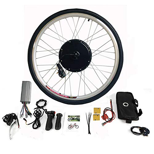 HINOPY E-Bike Umbausatz, 28 Zoll E-Bike Conversion Kit 48V 1000W Elektro-Fahrrad Vorderrad Umbausatz für Snowbikes, Elektrofahrräder und Elektromotorräder