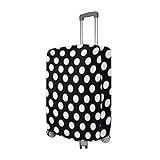 FANTAZIO Koffer-Schutzhülle mit Punkten, Schwarz/Weiß