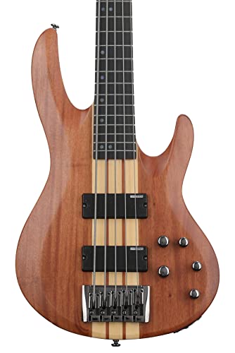 ESP LTD B-5E Bassgitarre aus Mahagoni, natürliches Satin