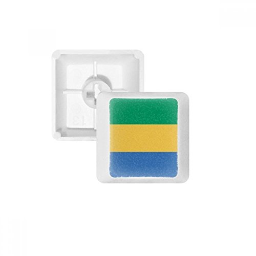 Gabon Nationalflagge Afrika Land PBT Tastenkappen für mechanische Tastatur Weiß OEM ohne Markierung Mehrfarbig Mehrfarbig R1