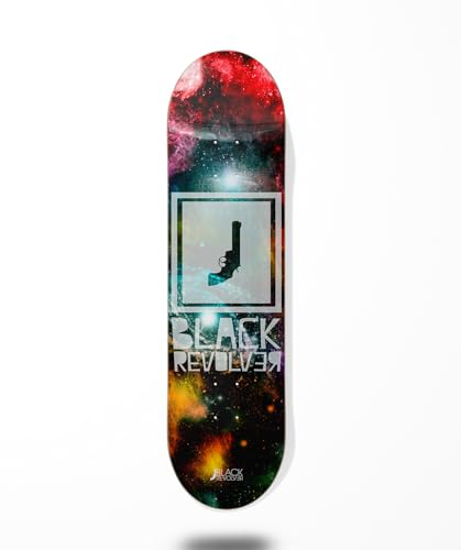 Skateboard Skateboard Deck Board Black Revolver Space Square 7.75