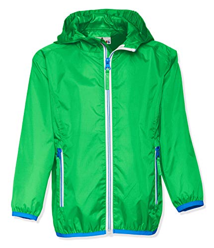 Playshoes Kinder Regenjacke mit Kapuze, faltbare Funktions-Jacke für Mädchen und Jungen , Grün (grün 29) , 86