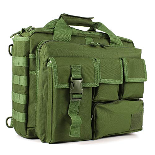 GES Taktische Aktentasche, 15,6 Zoll Herren Messenger Bag Militär Aktentasche für Männer