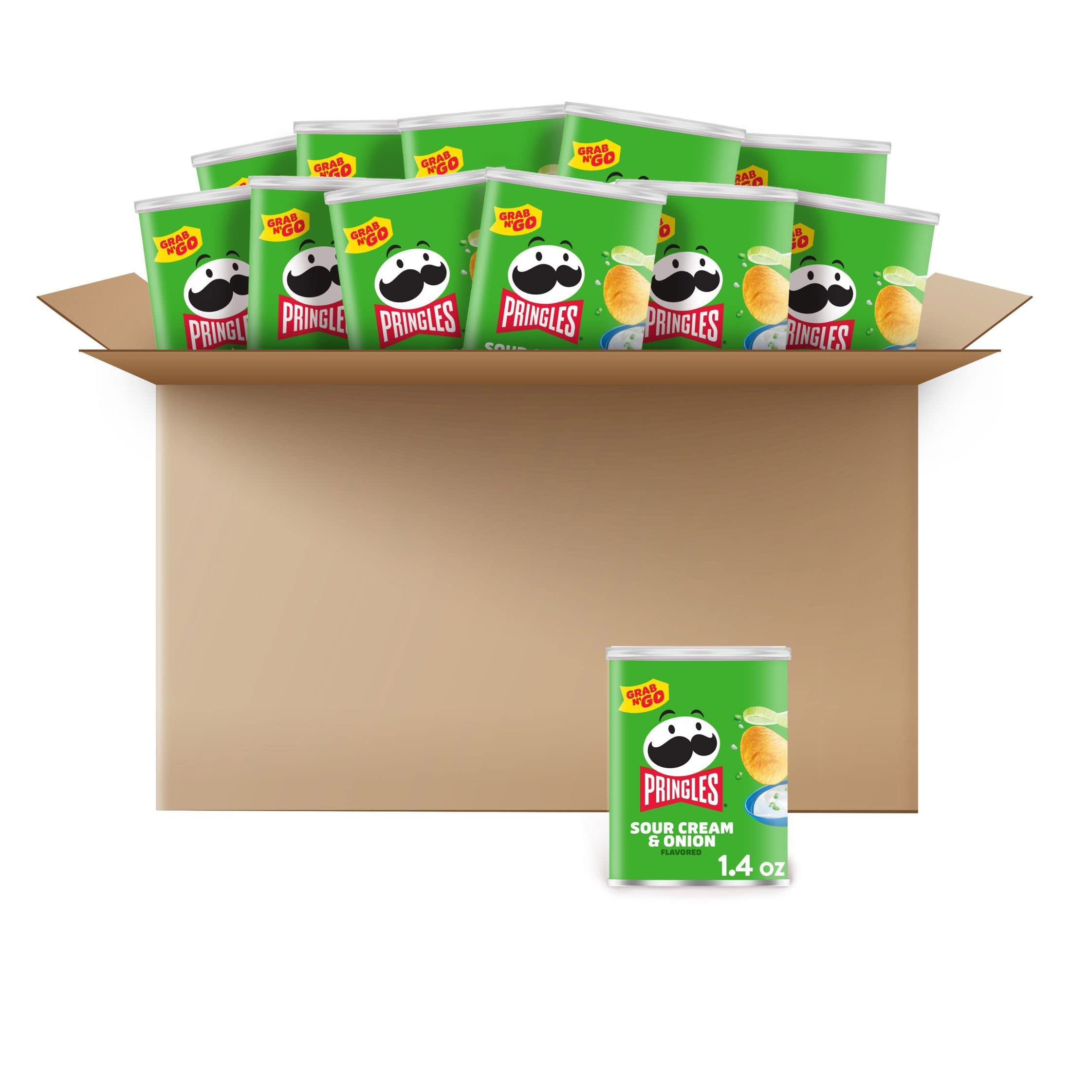 Pringles Sour Cream and Onion Small Stacks, 1.41 Ounce (Pack of 12)