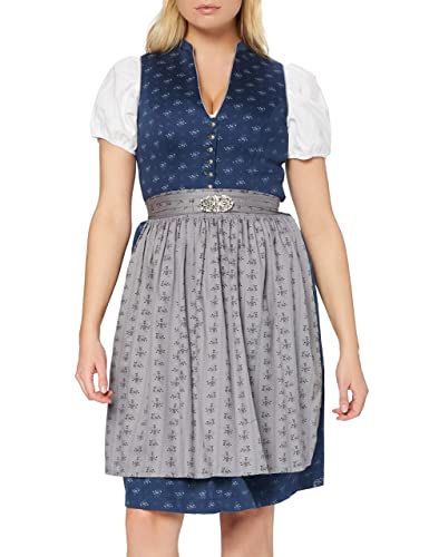 Stockerpoint Damen Dirndl Amalie2 Kleid für besondere Anlässe, dunkelblau-grau, 38