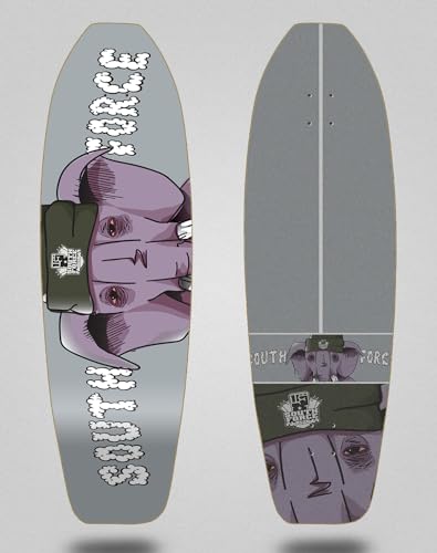 South Force Monopatin Skateboard Surfskate Deck - Clouds Olsen 31,5 Flame