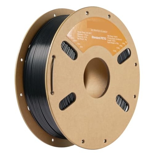 3D-Drucker-Filament PETG-Filament 1 kg 1,75 mm ± 0,03 mm for 3D-Drucker, 1 kg (2,2 Pfund) 3D-Druck (Color : PETG Black)