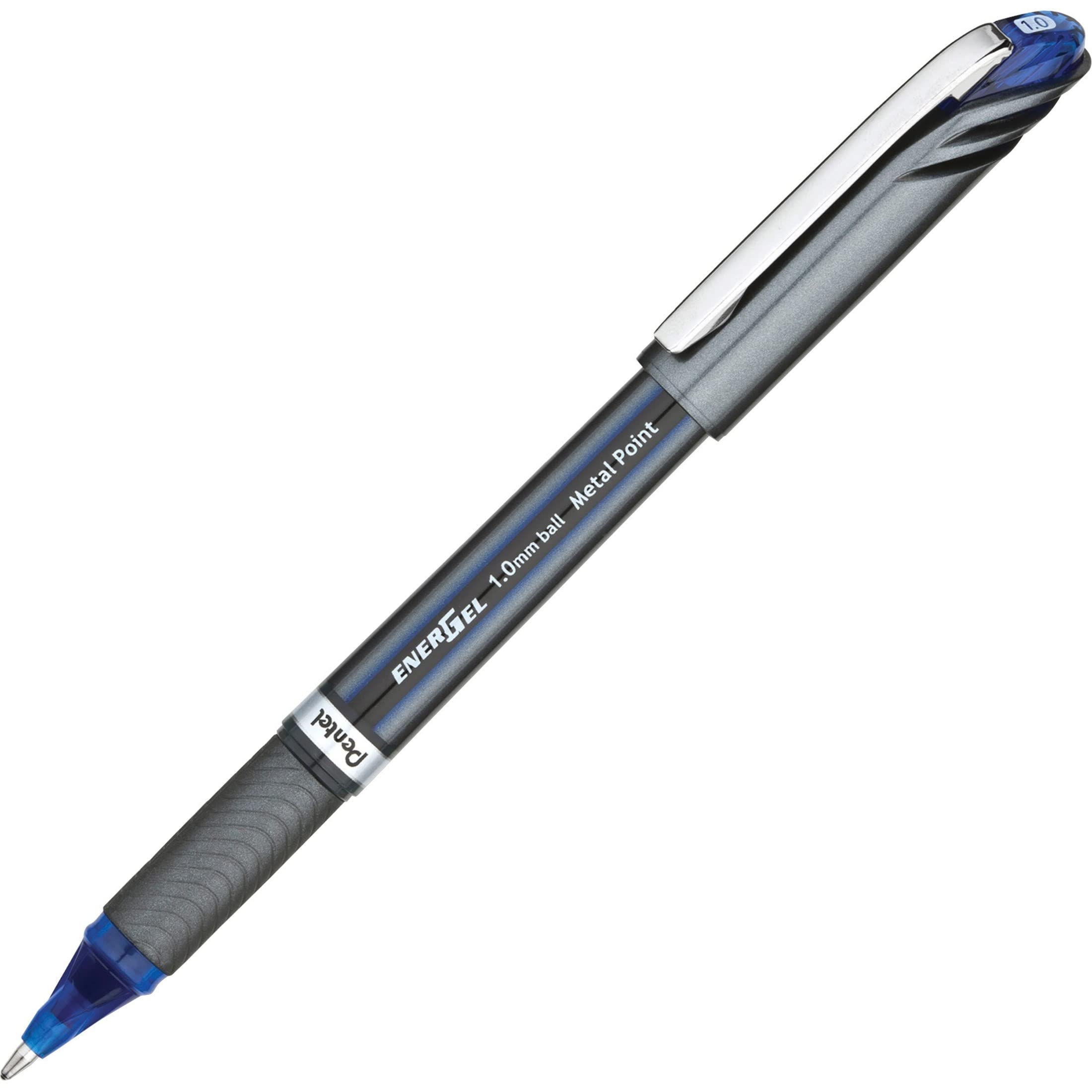 Pentel Energel Plus Liquid Gel-Tintenroller, Kugeldurchmesser 1.0 mm = 0.5 mm Strichstärke, 12 Stück, blau BL30C
