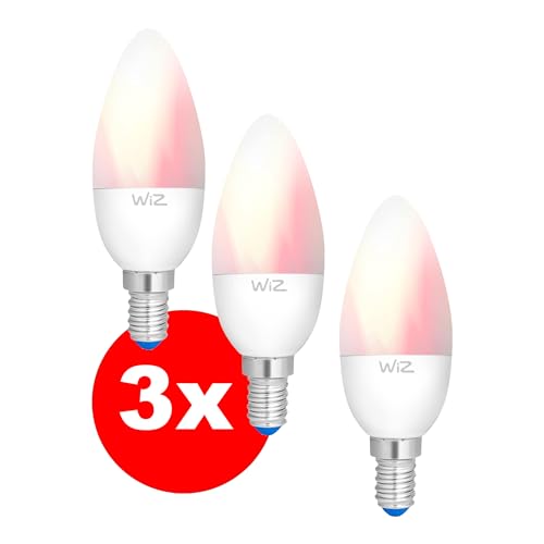 REV LED-Leuchtmittel WiZ SPARSET - E14, 5,5W, 2.200-6.500K, WLAN, App-Steuerung, Alexa & Google-Assistant, 3er Set