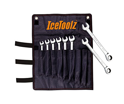 IceToolz Combination Ratchet Wrench Set, Schwarz, M