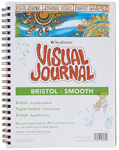 Strathmore (460-39 300 Series Smooth Visual Bristol Journal, weiß, 9" x 12"