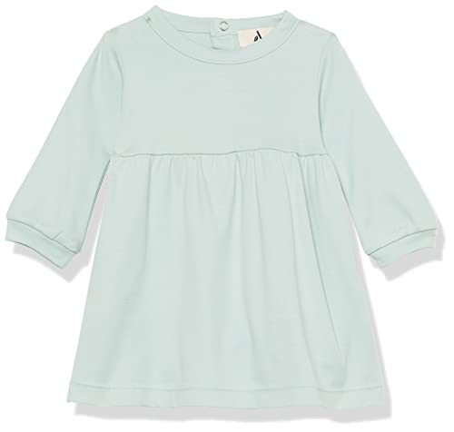 Amazon Aware Baby Mädchen T-Shirt-Kleid mit Langen Ärmeln aus Bio-Baumwolle, Blasses Minzgrün, 0-3 Monate
