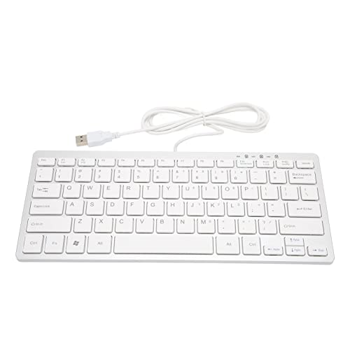 Mini-Tastatur, ultradünne 78 Tasten Laptop-Tastatur Plug & Play für Business Office Silber