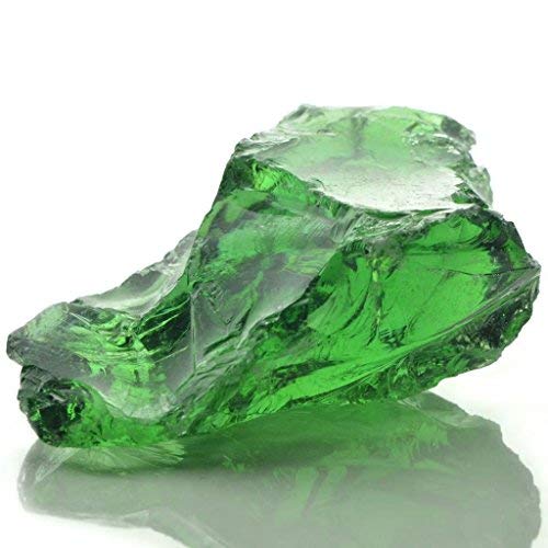 Nishore Gabionensteine aus Glas mit diesen leuchtgrünen Steinen 60-120 mm 25 kg für Gabionen, Steinkörben und -wänden