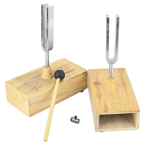 Stimmgabel 440HZ mit Holzresonator Box Knocker für Bildung