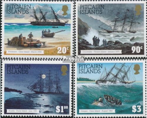 Prophila Collection Pitcairn 432-435 (kompl.Ausg.) postfrisch ** MNH 1994 Segelschiffswracks (Briefmarken für Sammler) Seefahrt/Schiffe