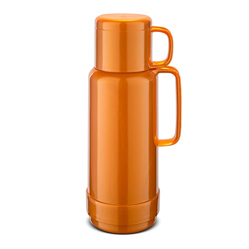 ROTPUNKT Isolierflasche 80 Andreas | Zweifunktions-Drehverschluss | BPA Frei- gesundes Trinken | Made in Germany | Warm + Kalthaltung | Glaseinsatz (1000 ml, Shiny Fox)