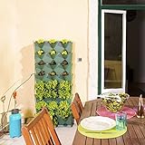 Minigarden Vertical Kitchen Garden für 24 Pflanzen, Tropfbewässerungs-Kit enthalten, freistehend am Boden aufstellbar oder zur Wandmontage, Lange Lebensdauer (Grün)