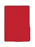 biberna Frottee-Stretch-Spannbetttuch 0012344 rot 1x 90x190 cm - 100x200 cm