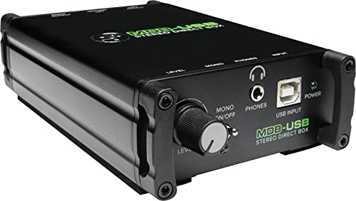 Mackie MDB-USB Passive Stereo DI-Box (mit USB, auch als Audio-Interface nutzbar)