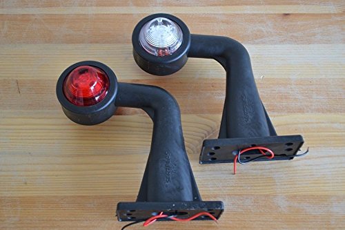2x LED 12/24V Umrissleuchte Begrenzungsleuchte Positionsleuchte Rot Weiss 0123