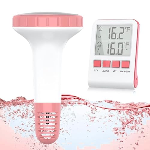 Floating Pool Thermometer IP67 Wasserdicht mit Innentemperatur Feuchtigkeitsüberwachung für Schwimmbäder.0327-05