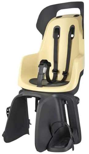 BOBIKE 8012300011 - Fahrradkindervordersitz GO Maxi mit MIK-HD Gepäckträgerhalterung für Fahrräder mit 26” bis 29” Laufrädern geeignet für Kinder in Farbe Zitronensorbet