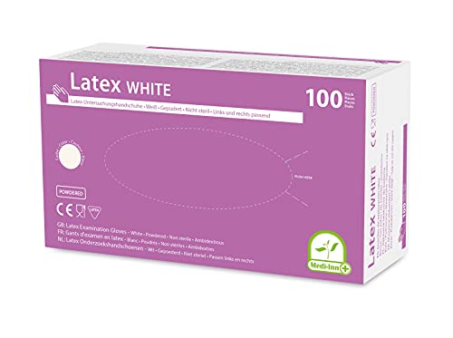 Medi-Inn Latex white Einmalhandschuhe gepudert weiß (S, 1000 Stück)