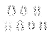 New Baby Hair Temporary Tattoo Sticker,Baby Hair Temporary Edge Tattoo Edges Curly Hair, Seriously Real Baby Hairs,Waterproof Tattooing Template Salon Diy Hairstyling Hair Stickers for Women (ALL)