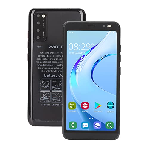 Cuifati Rino4 Pro Unlocked Handys, 2 GB 32 GB Smartphone FACE ID Dual-SIM-Android-Telefon mit HD-Glasbildschirm, 5,45-Zoll-Smartphone 3200 MAh(Schwarz)