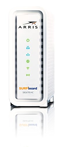 Arris Surfboard SB6121 DOCSIS 3.0 Kabel Modem (Schwarz, 5,2 x 13,2 cm) Zertifiziert generalüberholt Weiß weiß Max Download Speed: 343 Mbps