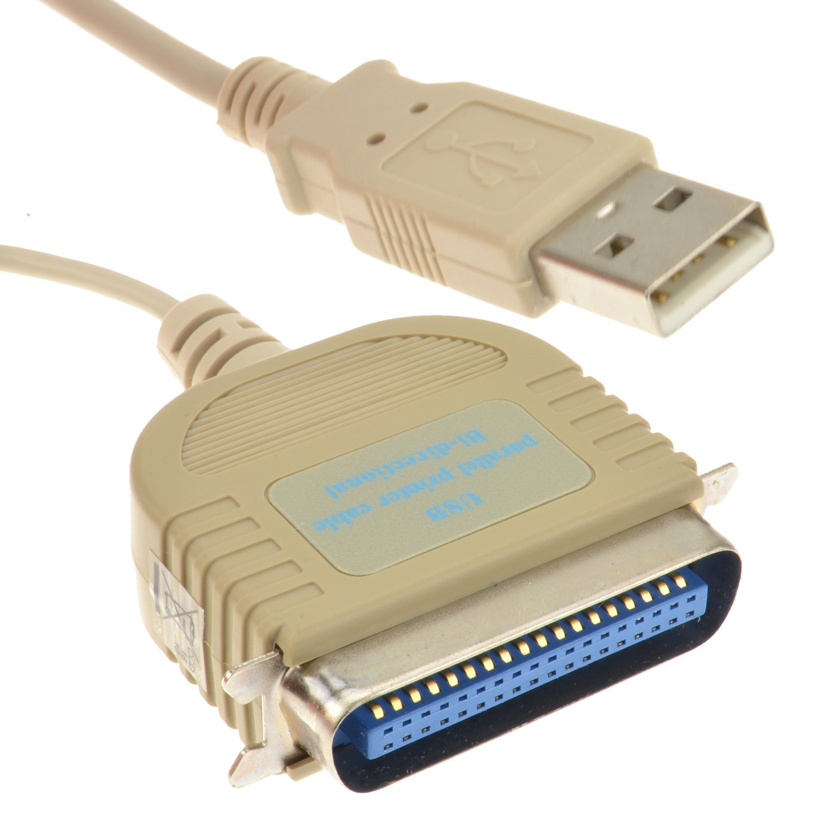 kenable Professionell USB Zum IEEE-1284 Parallel Drucker Kabel Bi-Directional 2 m [2 Meter]